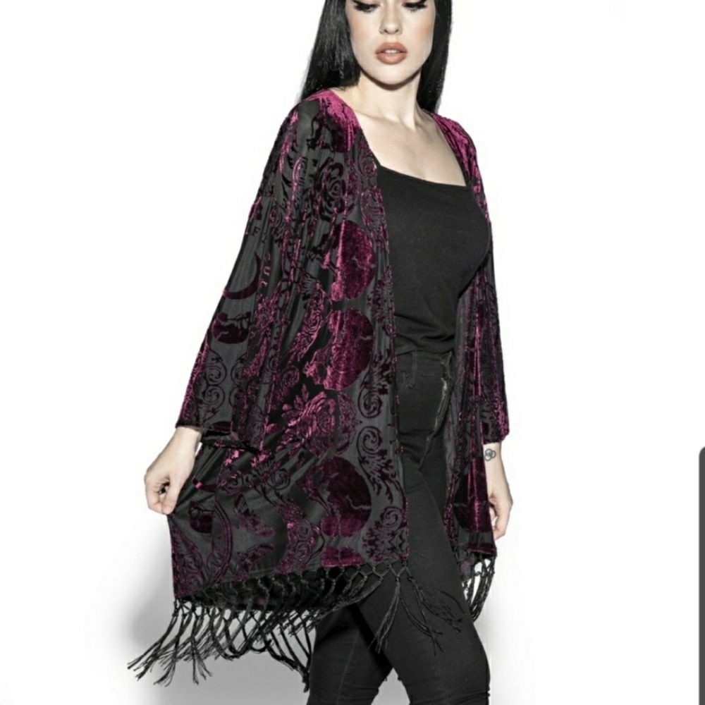 ISO Blackcraft Cult Baroque Velvet Fringe Kimono